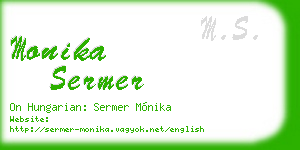 monika sermer business card