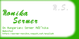 monika sermer business card